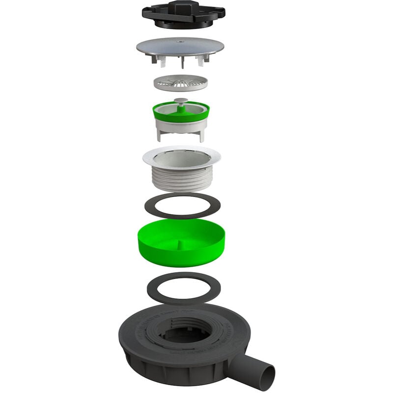 foto del prodotto piletta sifonata in abs con tappo cromato per piatti doccia ultra sottili modello savoisienne 90 mm bonomini s.r.l.