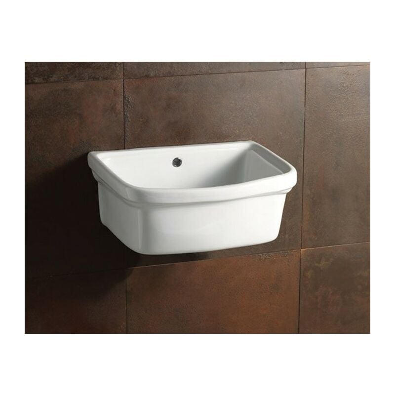 foto del prodotto pilozzo laundry cm. 45x38 con strizzatoio bianco lucido di