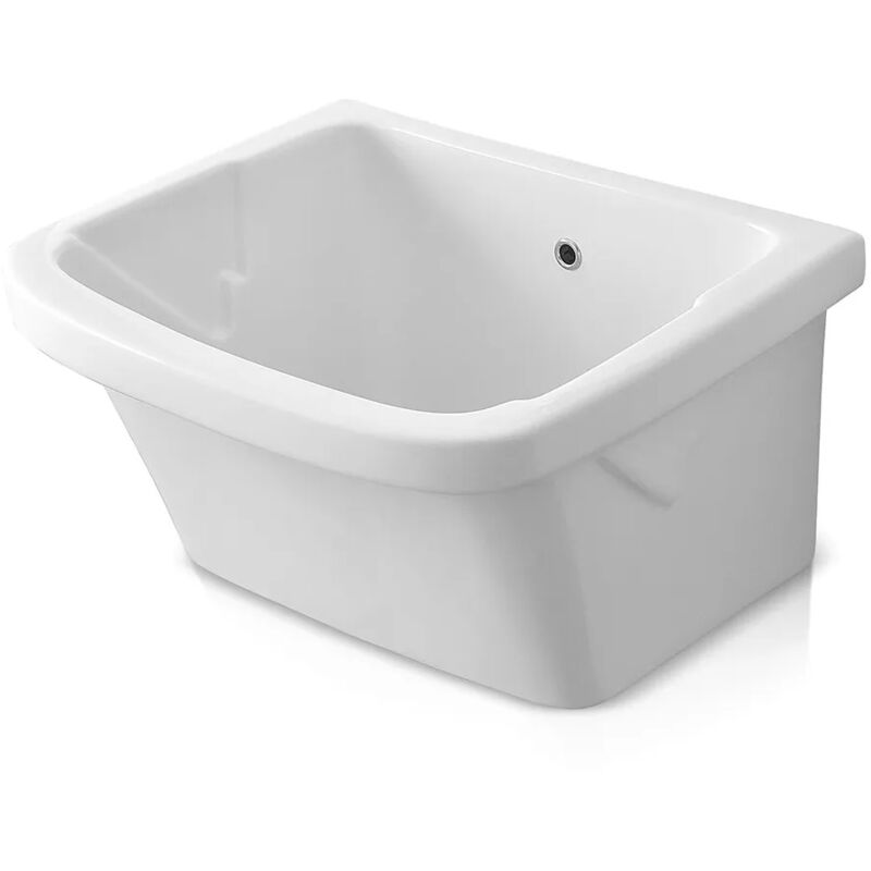 foto del prodotto pilozzo lavatoio 60x50 cm in ceramica da installare in appoggio