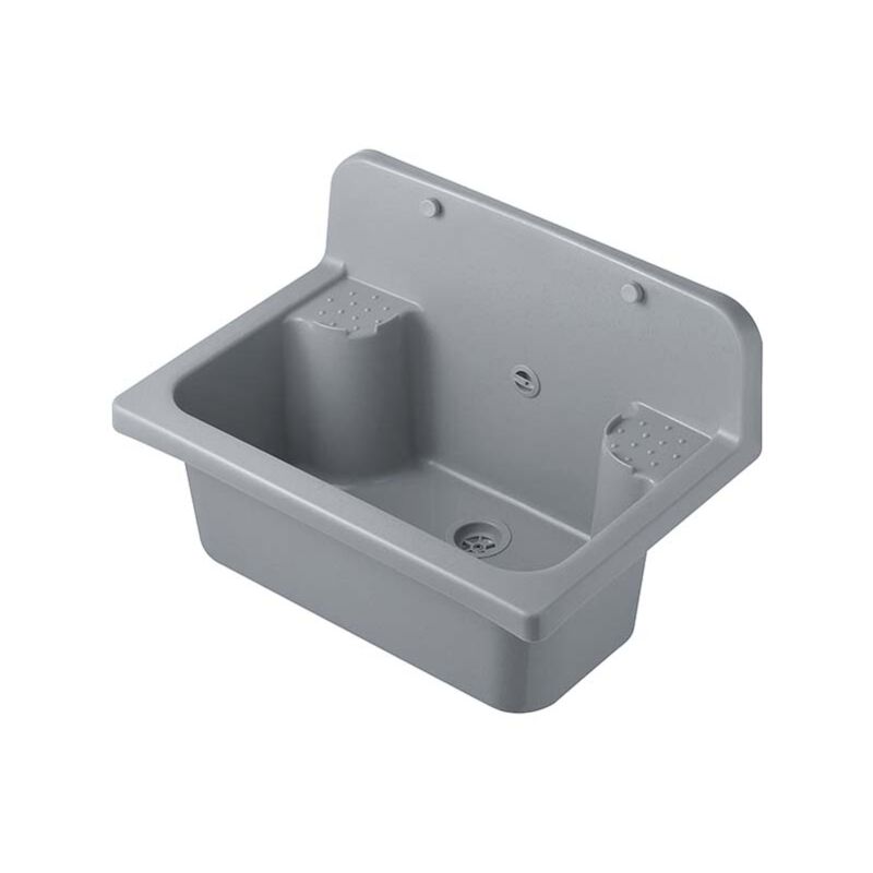 foto del prodotto pilozzo maxi 55x37 con flangia a muro e griglia colore grigio pietra