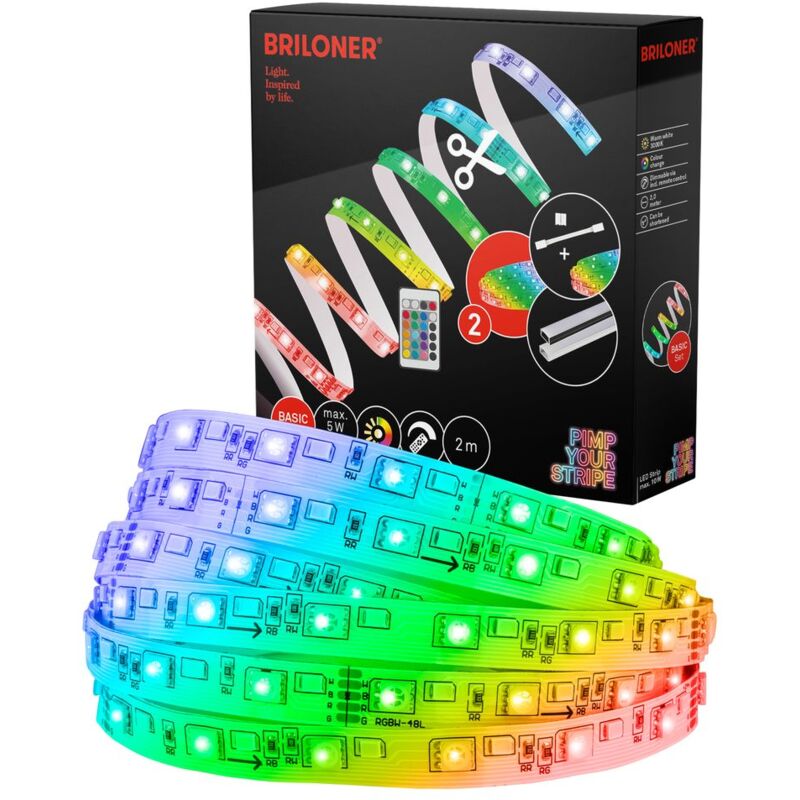 foto del prodotto pimp your stripe set iniziale led strip 2 m, rgb w, telecomando