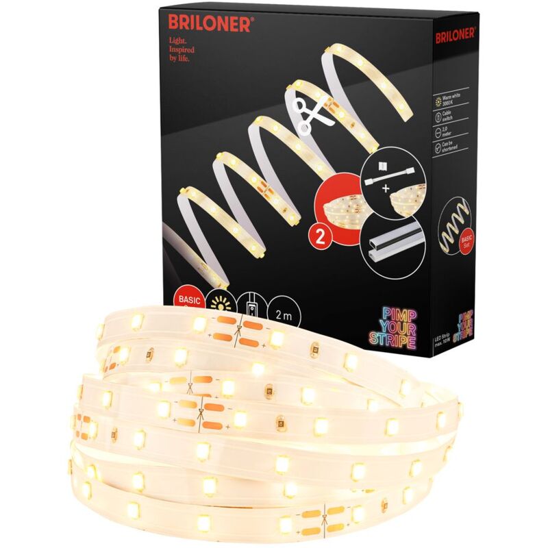 foto del prodotto pimp your stripe starter kit led strip 2 m, bianco caldo, on off