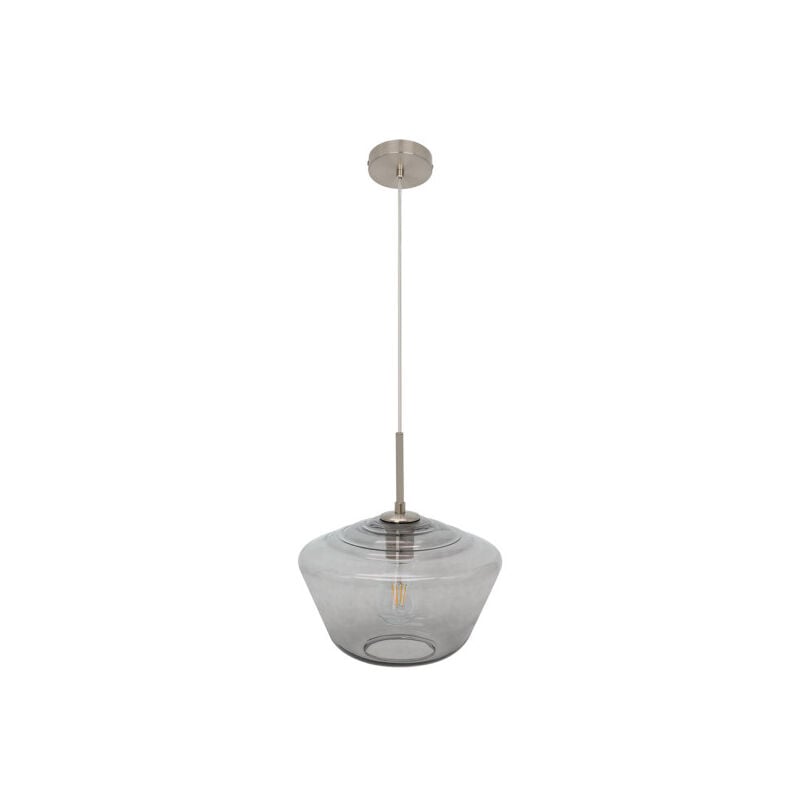 foto del prodotto pinap pendant 1xe27 nickel smoke regx30x30 cm fabrilamp