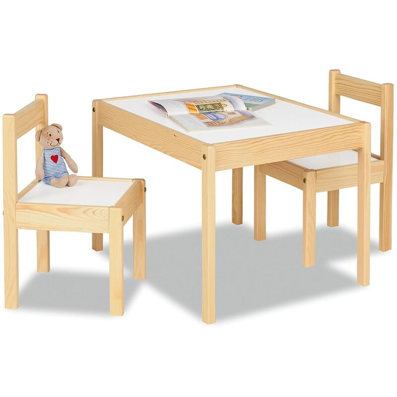 immagine 0 del prodotto pinolino set di 3 sedie olaf 2 e 1 tavolo olaf trasparente laccato bianco