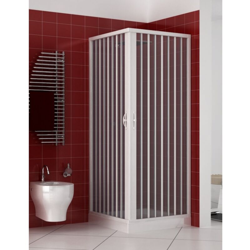 foto del prodotto pinto box doccia luna 70x70 cm pvc apertura a soffietto angolare