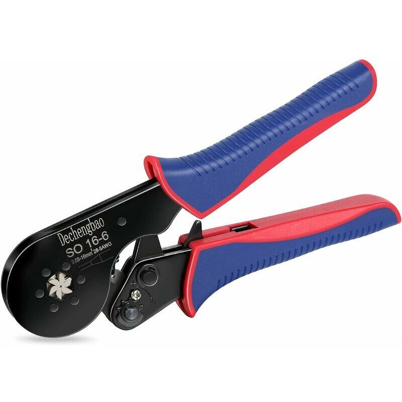 foto del prodotto pinza a crimpare, kit di utensili a crimpare 0,08 16mm 28 5 awg, con 1200 terminali a crimpare elettrici, pinze autoregolanti, pinza a crimpare per