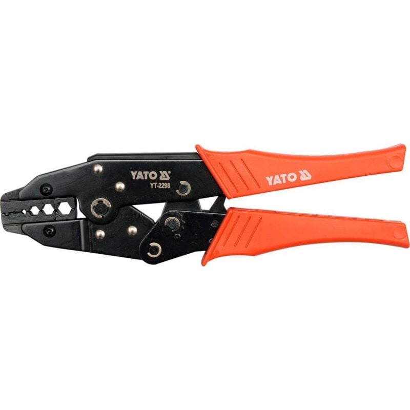 foto del prodotto pinza a crimpare per connettori antenna rg6 rg62 yt 2298 yato