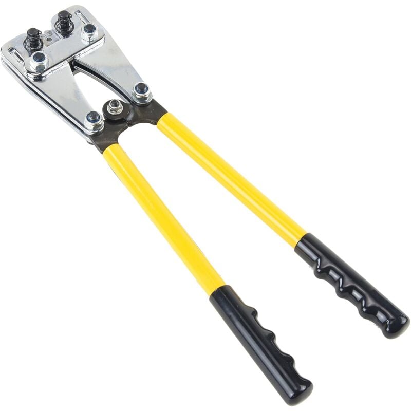foto del prodotto pinza a crimpare potente, utensile per crimpare terminali a filo 6 50 mm2, pinza multifunzionale con impugnatura antiscivolo per elettricisti fai da