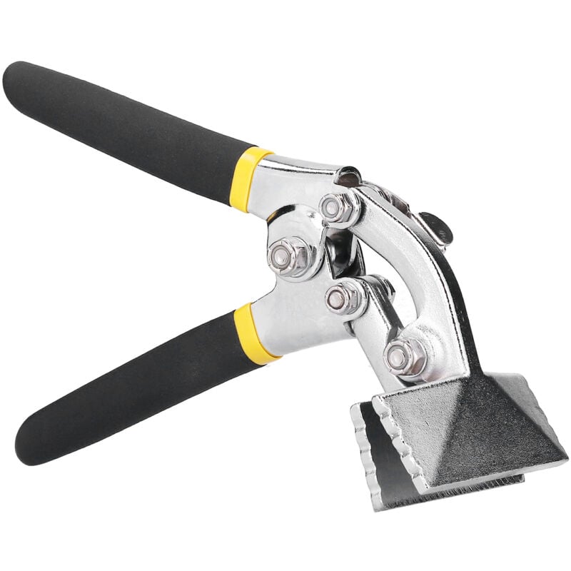 foto del prodotto pinza a flangia pinza a crimpare a becco piatto pinza a crimpare con manico curvo strumento per cucire piegatura manuale