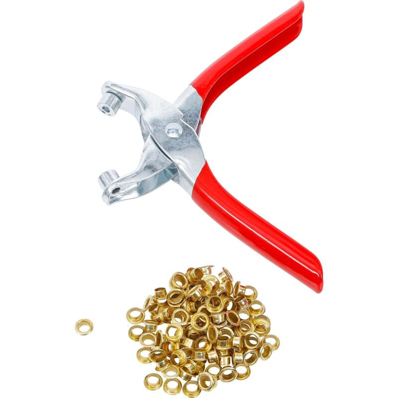 foto del prodotto pinza a fustella con 100 occhielli tondi 5,0 mm