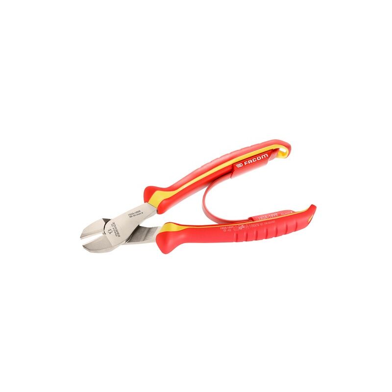 foto del prodotto pinza a taglienti diagonali 18 cm facom alte prestazioni isolata 1000 v 192a.18ve