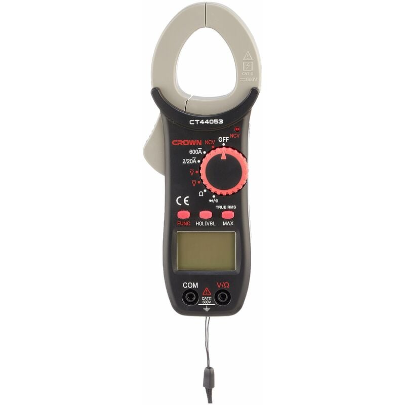 foto del prodotto pinza amperometrica digitale professionale crown ac dc 600v apertura 25mm
