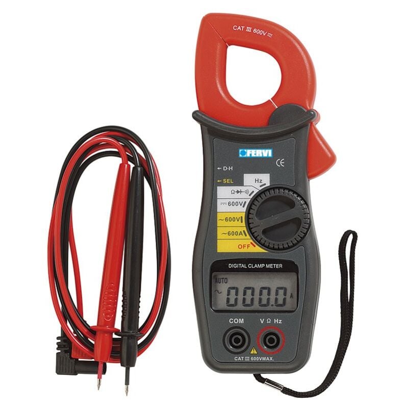 foto del prodotto pinza amperometrica digitale tester multimetro tensione fervi p080