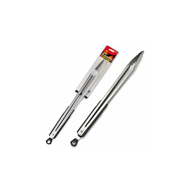 foto del prodotto pinza barbecue in acciaio inox per griglia griglie hamburger pinze 45 cm