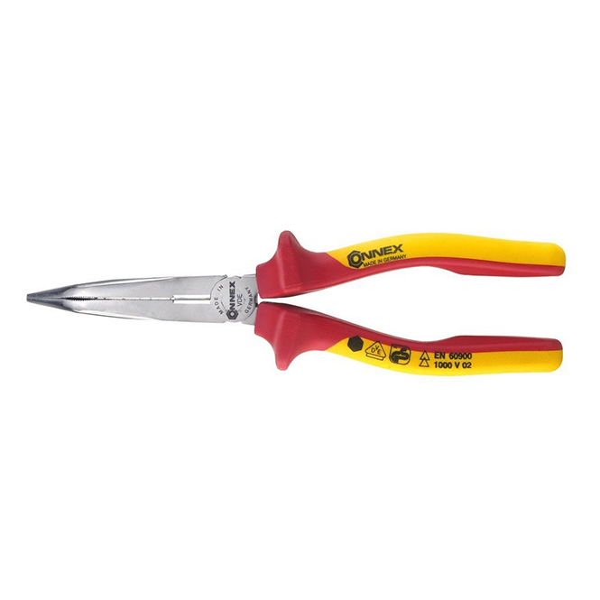 foto del prodotto pinza becchi curvi isolata 1000v per elettricista 200 mm.