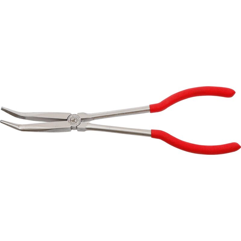 foto del prodotto pinza becchi mezzi tondi extra lunga 45 piegata 280 mm