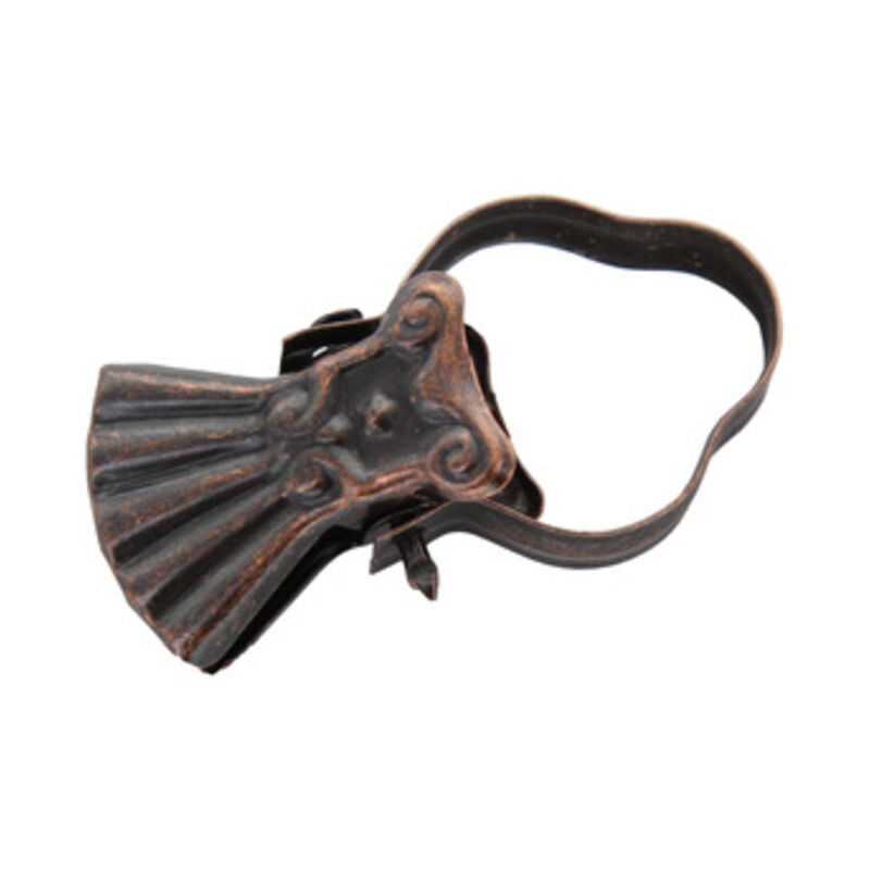 foto del prodotto pinza bronzata per tende. prezzo per 1 pezzo.