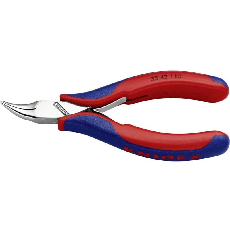 foto del prodotto pinza con becchi mezzotondi angolati 45 elettronica e meccanica di precisione 115 mm knipex 35 42 115 sb