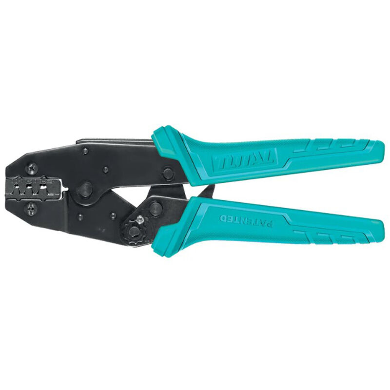 foto del prodotto pinza crimpatrice a cricchetto per capicorda non isolati aperti 230mm total