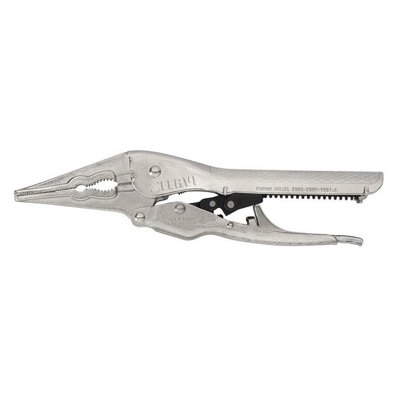 foto del prodotto pinza grip a pressione autobloccante a becchi lunghi 275 mm fervi 0370 11