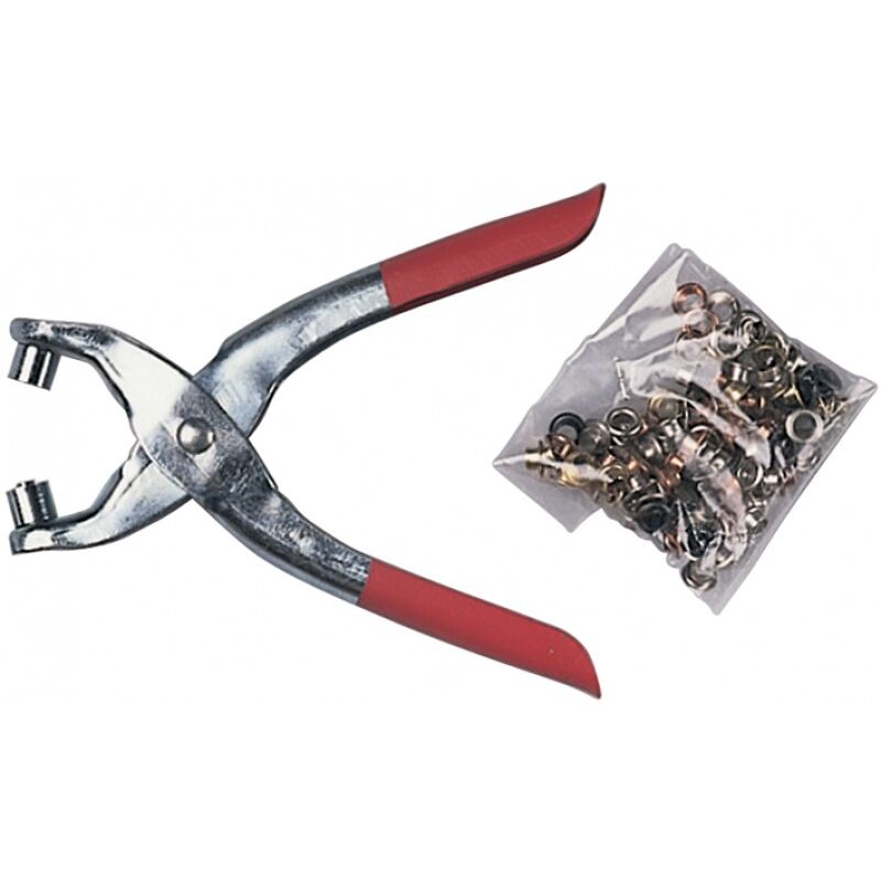 foto del prodotto pinza occhiellatrice 150 mm maurer 100 occhielli piccoli cf. in blister