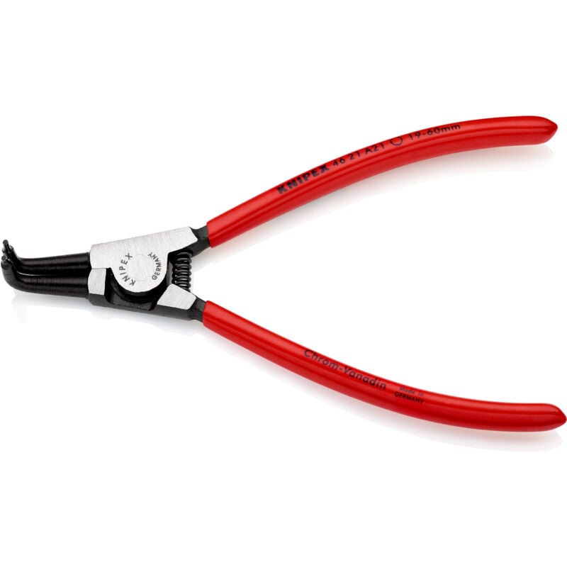 foto del prodotto pinza per anelli di sicurezza per anelli di sicurezza esterni su alberi bonderizzata nera, rivestiti in resina sintetica 170 mm confezione