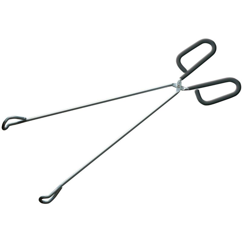 foto del prodotto pinza per barbecue in acciaio cromato