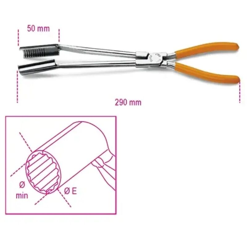 foto del prodotto pinza per cappuccio candele beta 1474l 14 mm