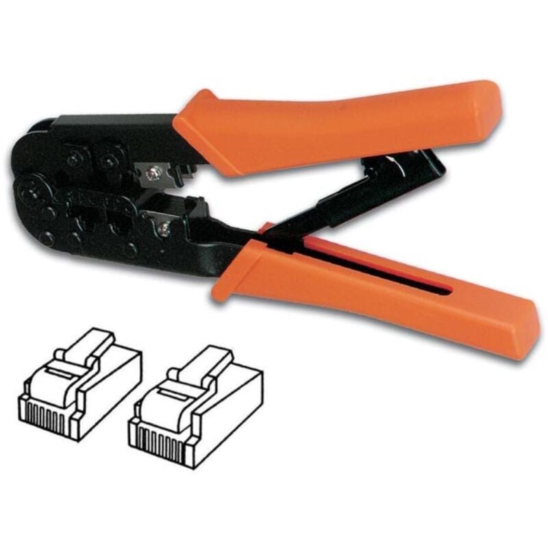 foto del prodotto pinza per connettori modulari 6p4c rj11 , 6p6c rj12 , 8p8c rj45 