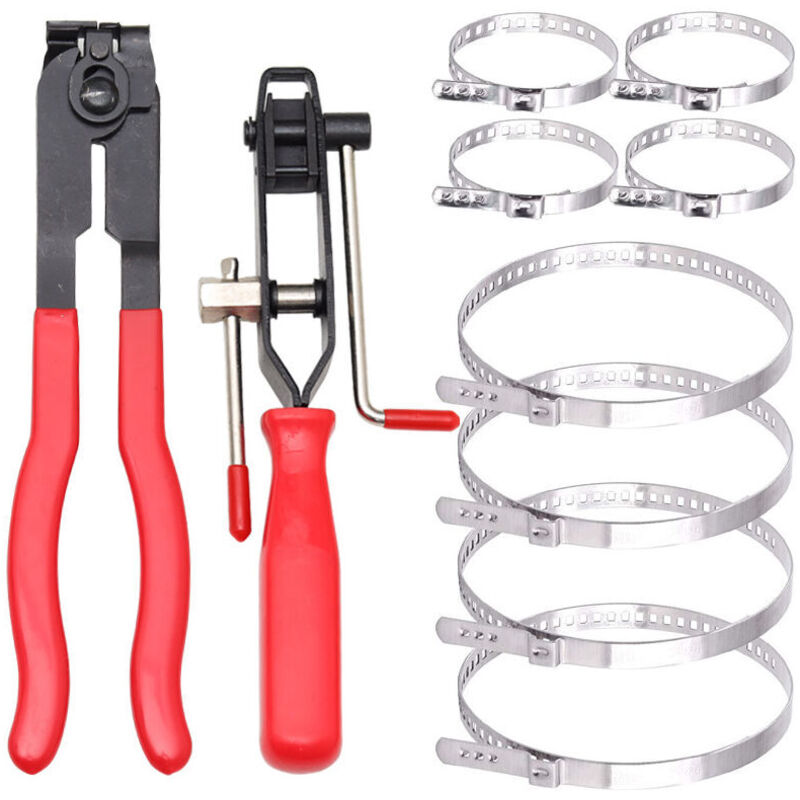 foto del prodotto pinza per fascette stringitubo - 2 pinze per fascette cardaniche e a crimpare