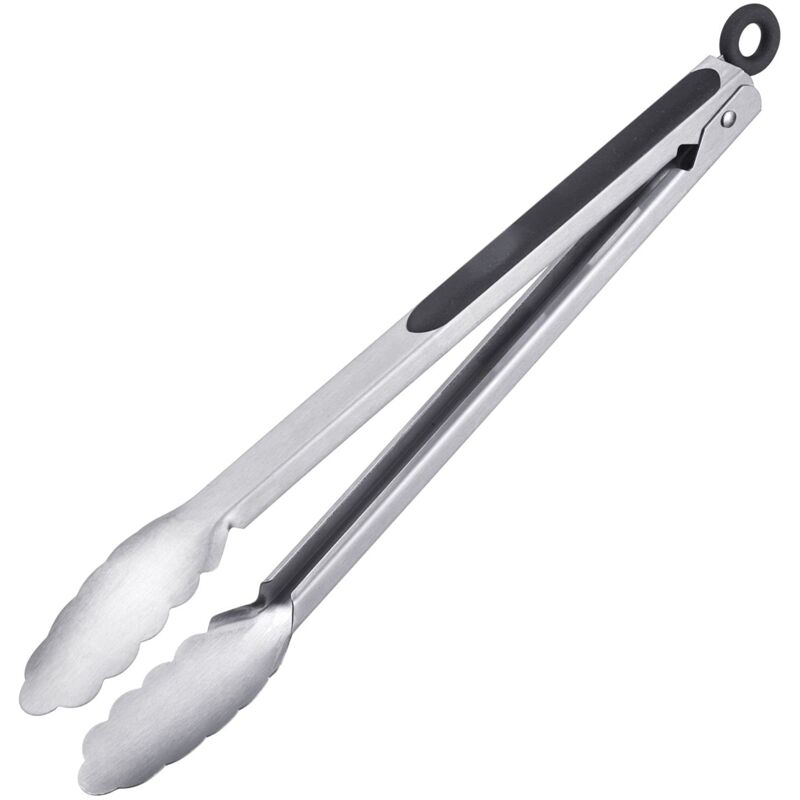 foto del prodotto pinza per grigliare e servire, con manici in acciaio inox e impugnature gommate, lunghezza 35 cm, acciaio inossidabile plastica, classic spezial