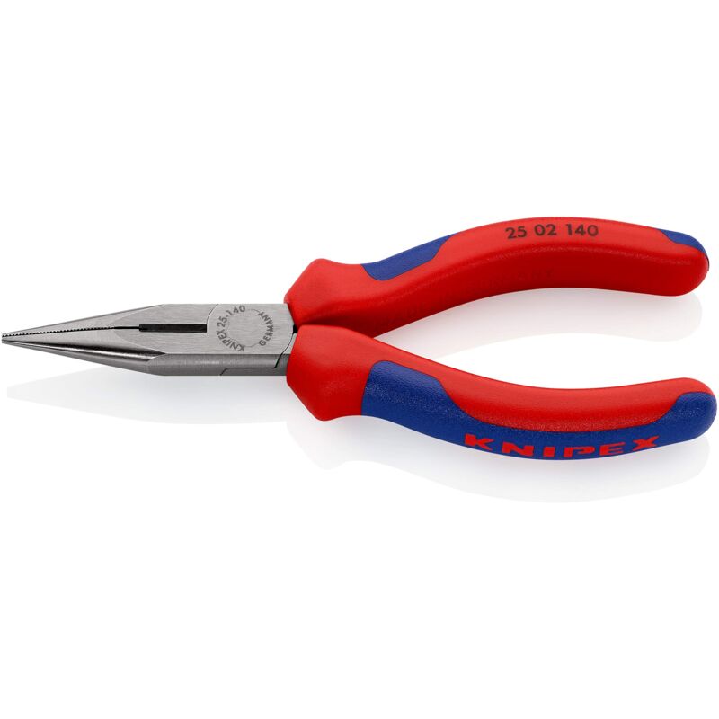 foto del prodotto pinza per meccanica, con becchi mezzotondi con tronchese, pinza per radiotecnici, 140 mm, 25 02 140 sb, confezione self service blister knipex