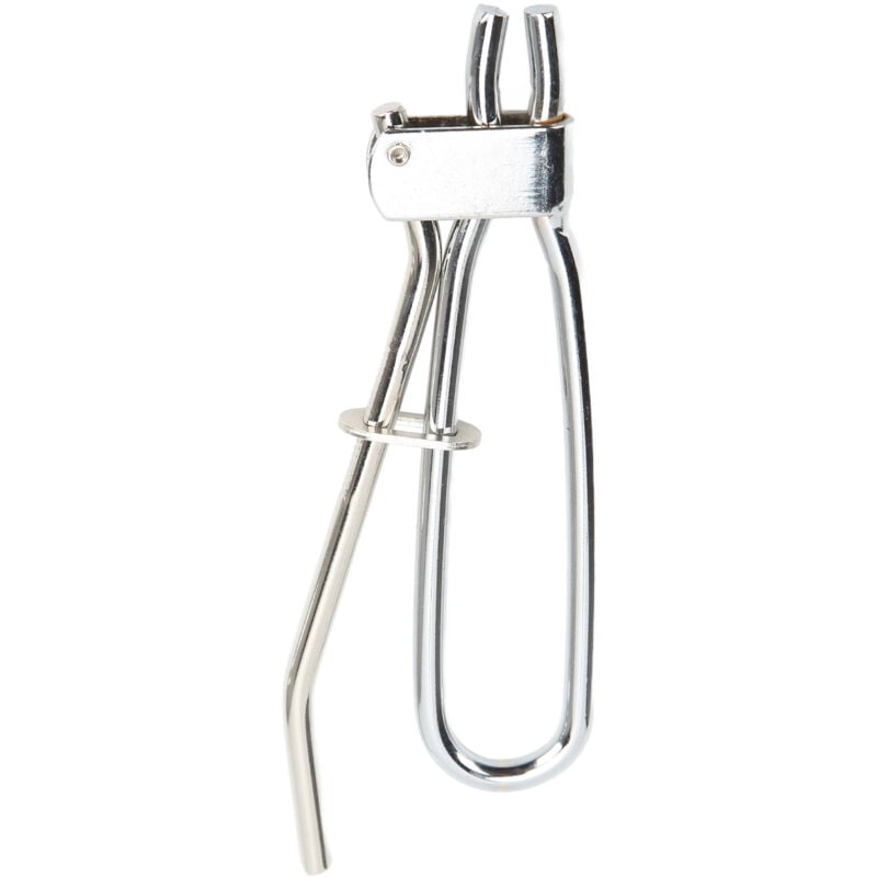 foto del prodotto pinza per tubo flessibile del freno in acciaio con finitura cromata, apertura da 12 mm, bordi arrotondati della ganascia, strumento di serraggio del