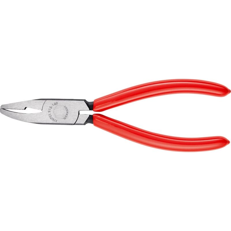 foto del prodotto pinza per vetrai con becchi curvati bonderizzata nera, rivestiti in resina sintetica 160 mm 91 51 160 knipex