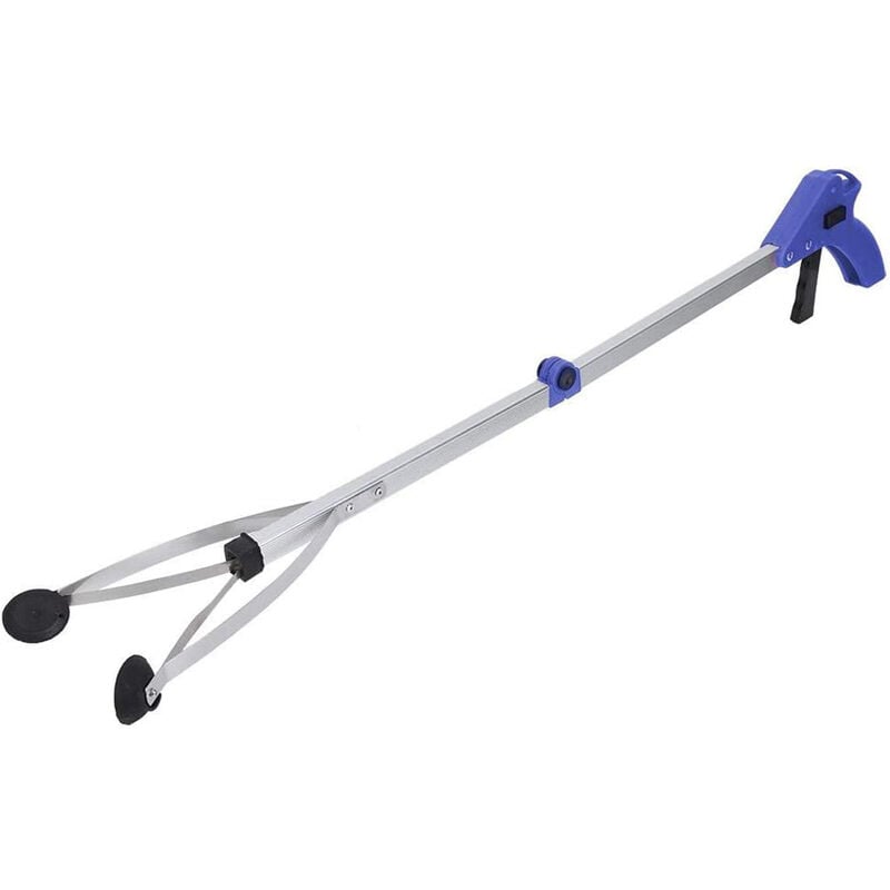 foto del prodotto pinza prensile con asta pieghevole telescopica gancio con ventose prendi oggetti e rifiuti per scaffali 80 cm
