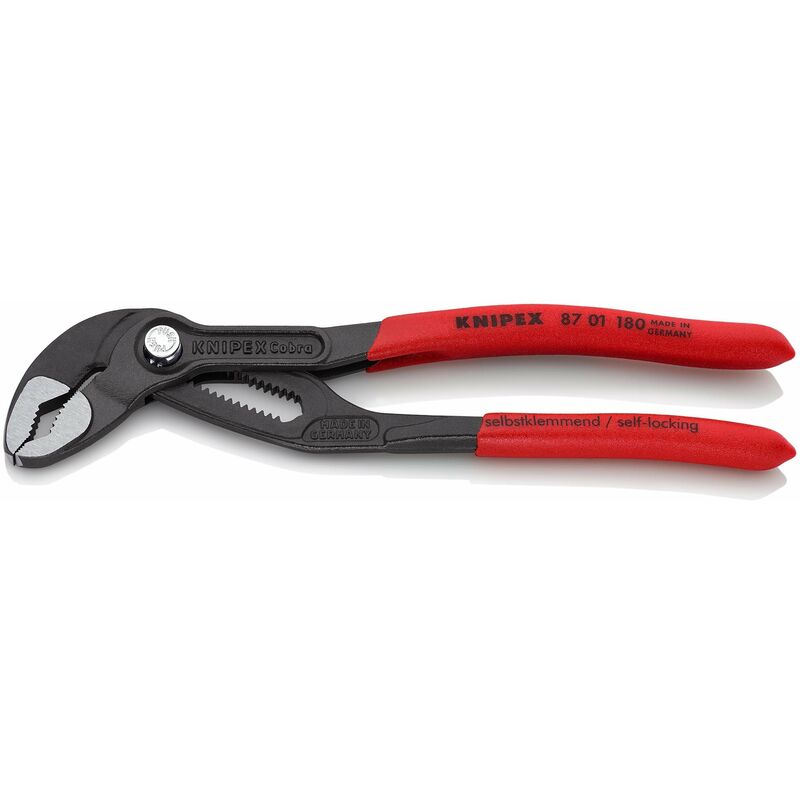 foto del prodotto pinza regolabile 180 mm 18 posizioni cerniera passante doppia guida cobra 87.01.180