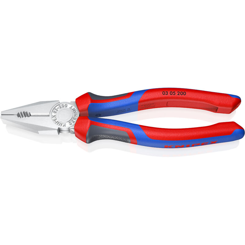 foto del prodotto pinza universale cromata, rivestiti in materiale bicomponente 200 mm confezione self service blister 03 05 200 sb knipex