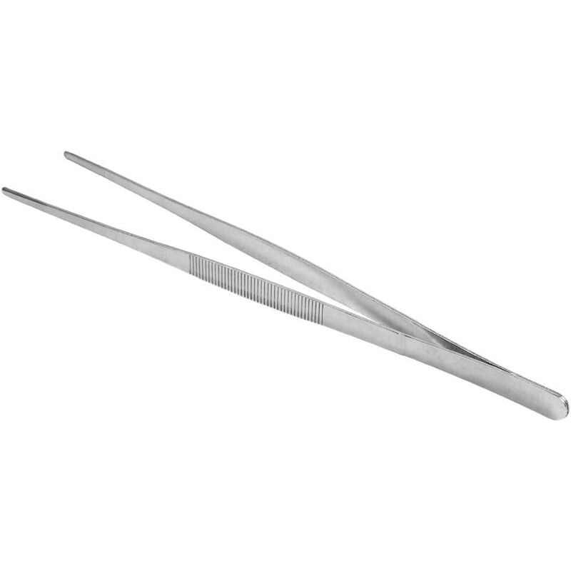 foto del prodotto pinze da cucina pinze in acciaio inossidabile pinze per alimenti dritte in argento da chef lunghe pinze mediche per la casa pinze da cucina
