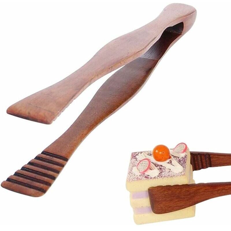 foto del prodotto pinze per alimenti in legno, pinze da cucina in legno, pinze per tostapane, pinze per toast, pinze per buffet, per cucina, campeggio, griglia,