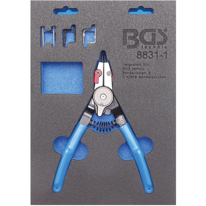 foto del prodotto pinze per anelli di sicurezza interni ed esterni bgs technic 4 coppie di punte