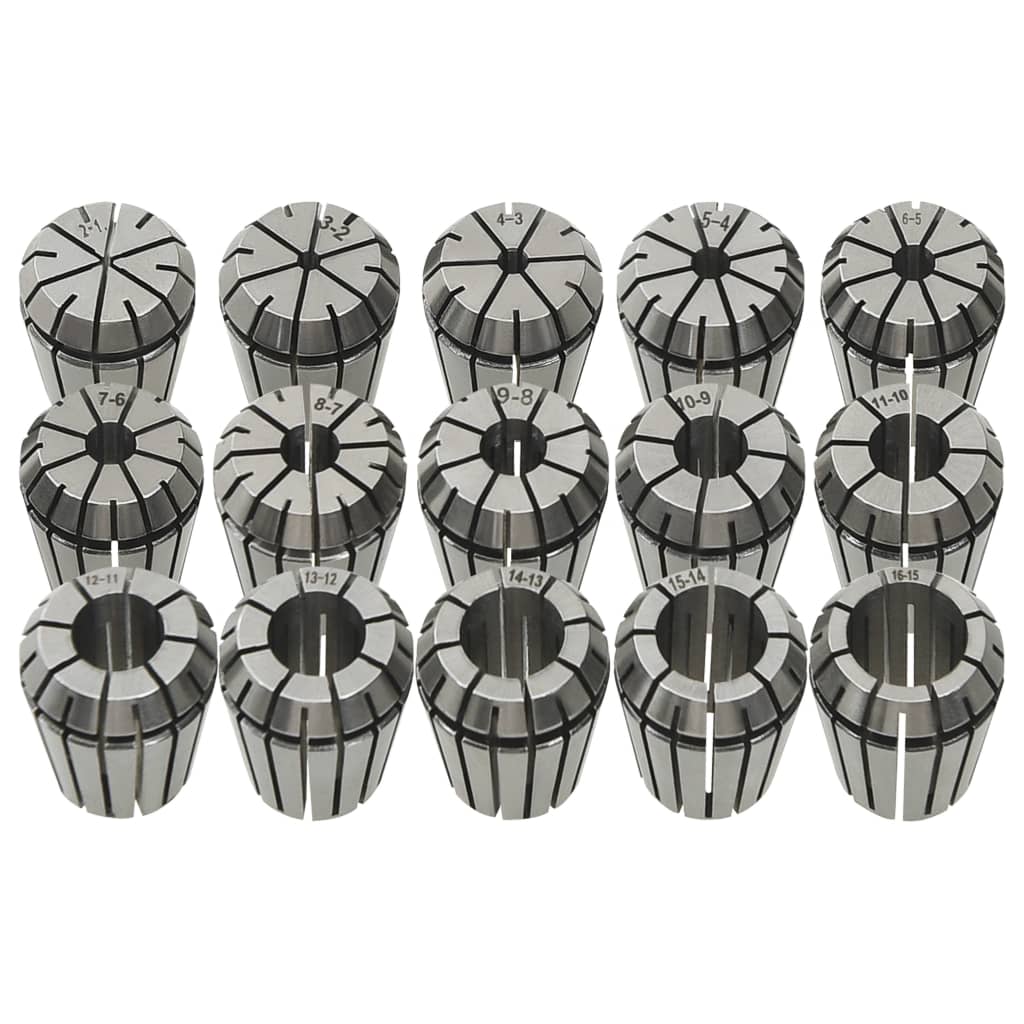 foto del prodotto pinze per colletti er25 set utensili per tornitura 15 pz