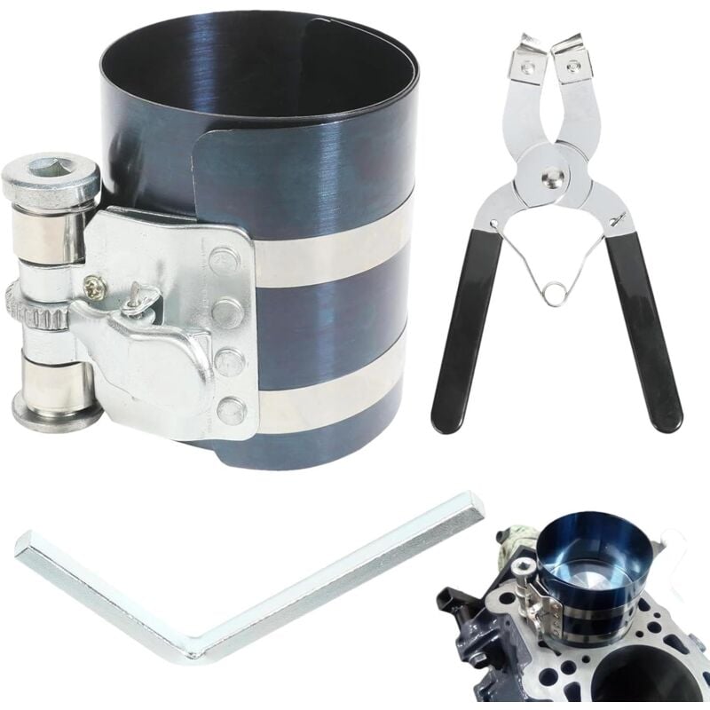 foto del prodotto pinze per fasce elastiche per auto, compressore per fasce elastiche da 3 pollici 53 175mm pinze per la rimozione delle fasce elastiche per auto