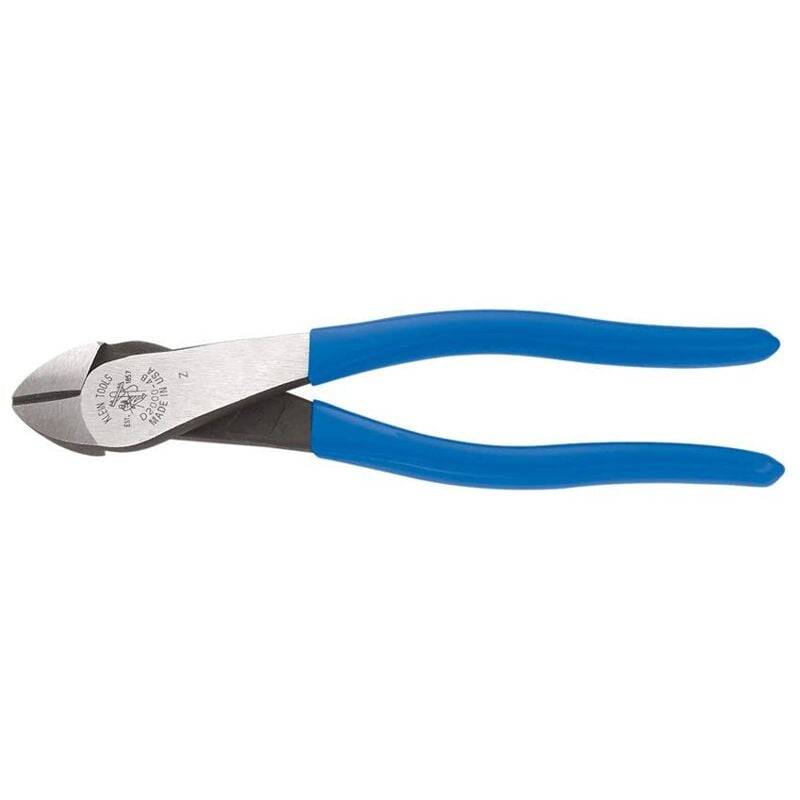 foto del prodotto pinze per taglierina diagonale linemans, alta leva, 20 pollici, design ad alta leva, testa angolata d2000-48, 203 mm, blu argento - klein tools