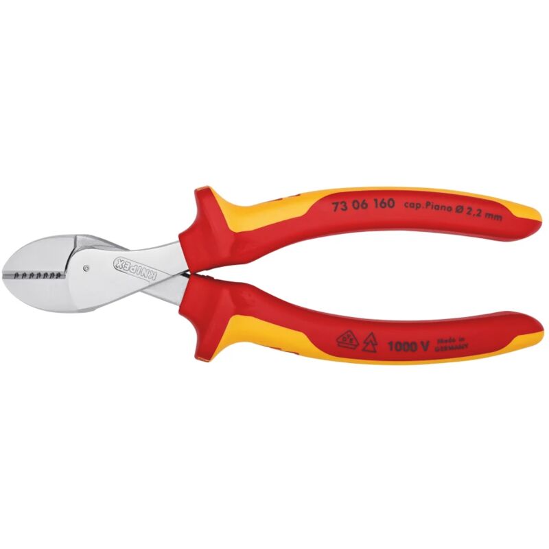foto del prodotto pinze per taglio laterale knipex x cut isolate 1000v 73 06 160