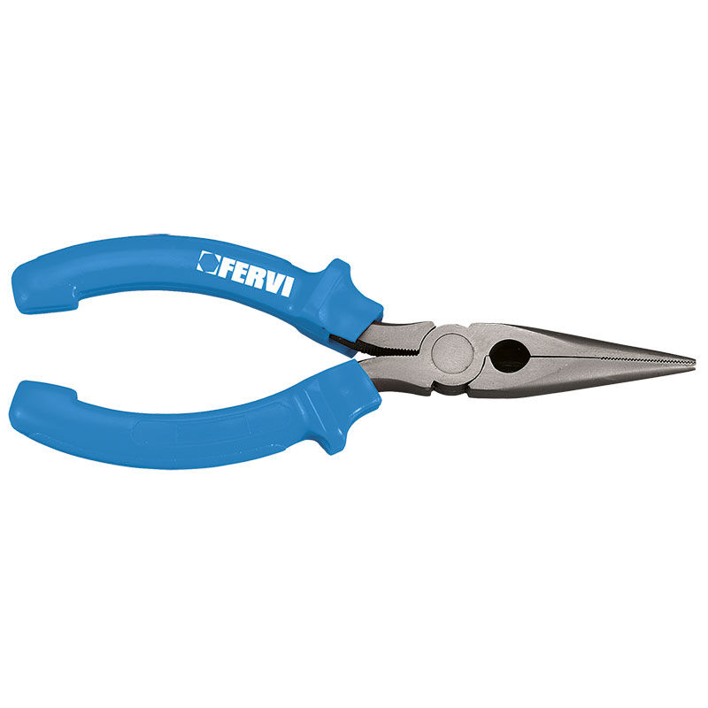 foto del prodotto pinze pinza a becchi mezzi tondi lunghi dritti 160 mm fervi 0812