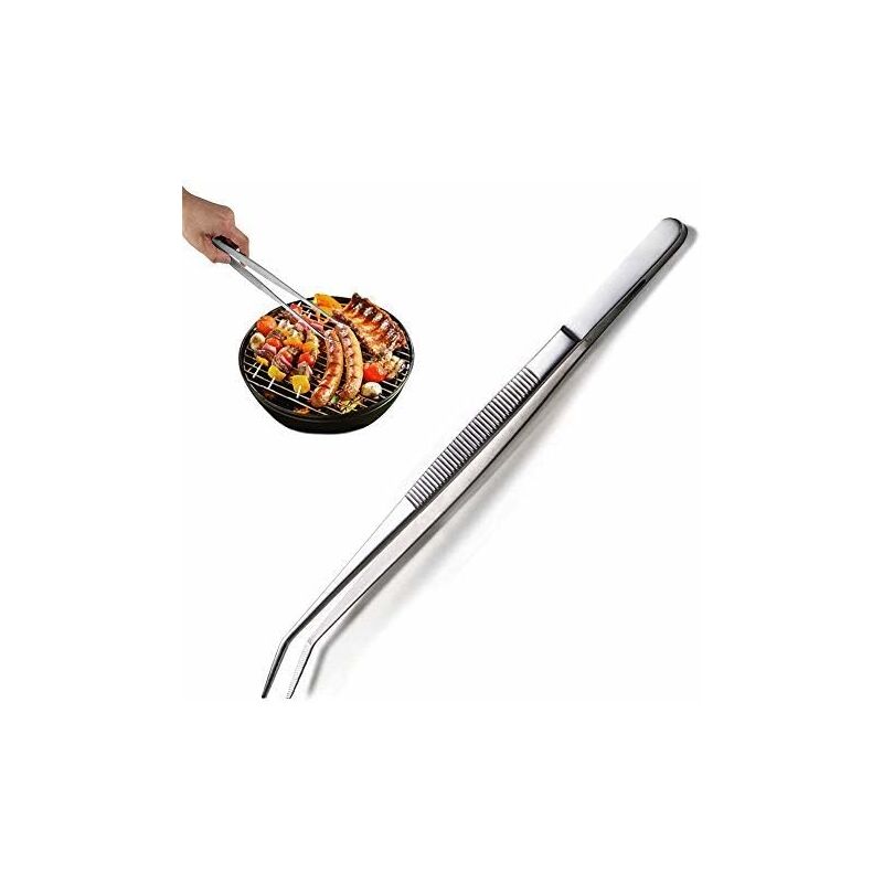 foto del prodotto pinzette a gomito per barbecue in acciaio inossidabile 304 lunghe 30 cm, pinzette per cucina professionali pinza, pinzette da cucina professionali