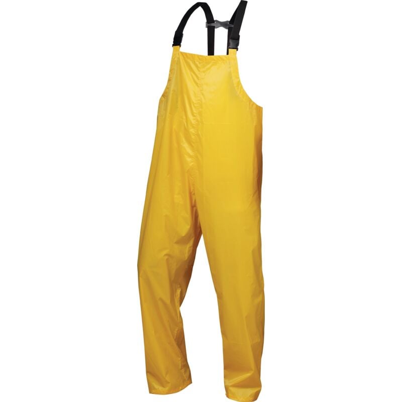 foto del prodotto pioggia pantaloni nylon vinile, formato 2xl, giallo