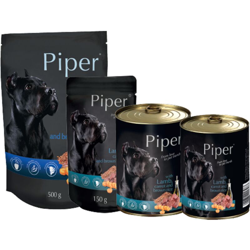 foto del prodotto piper con carota di agnello e riso integrale 400 g