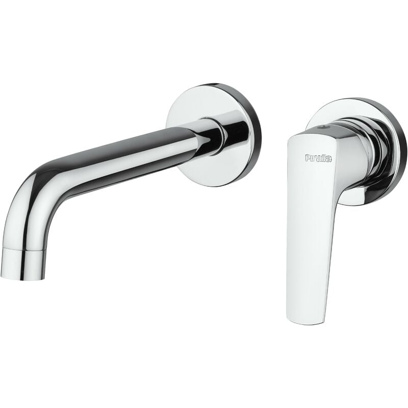 foto del prodotto piralla miscelatore lavabo a parete senza piastra in ottone cromato iceberg 0ic00497a22 cromo