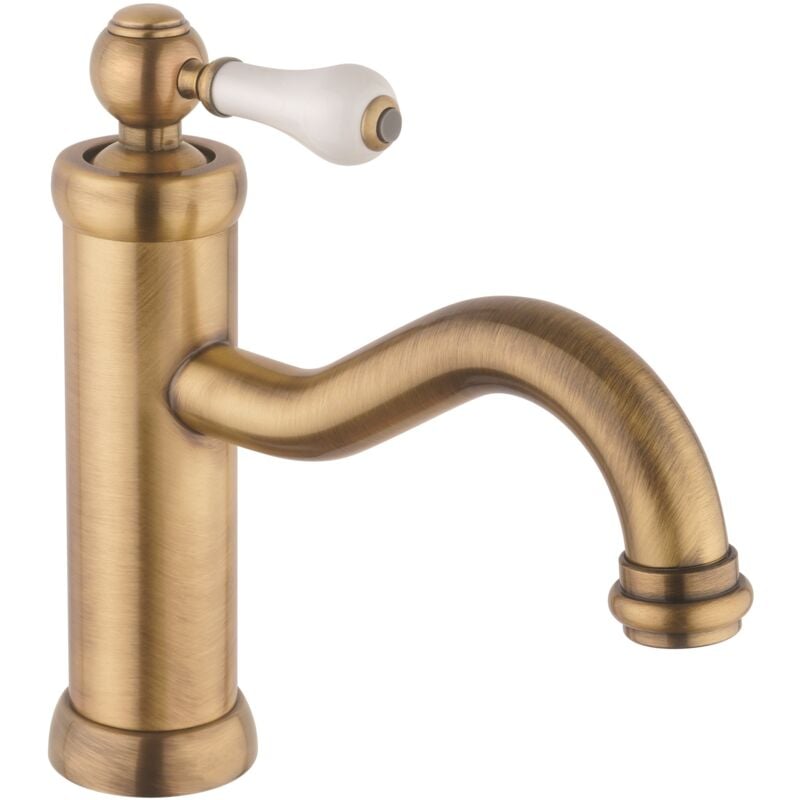 foto del prodotto piralla miscelatore per lavabo colore bronzo con maniglia retr como 0tof3086a21 bronzo